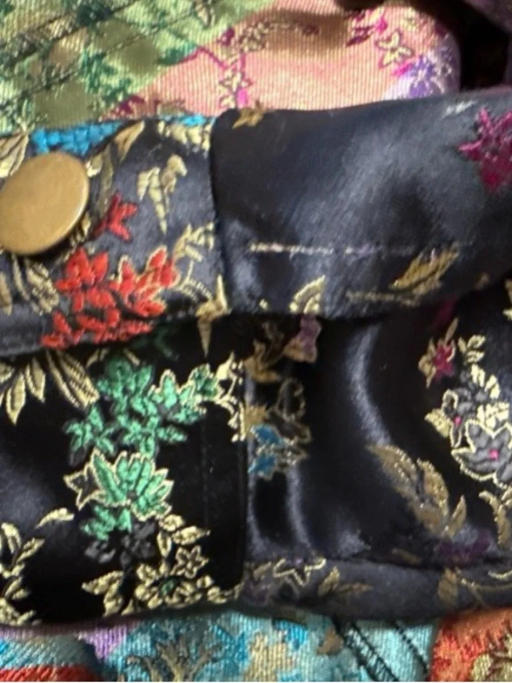 Vintage Spencer Jeremy Y2K Floral Blazer Jacket Asian Brocade Embroidery Smal